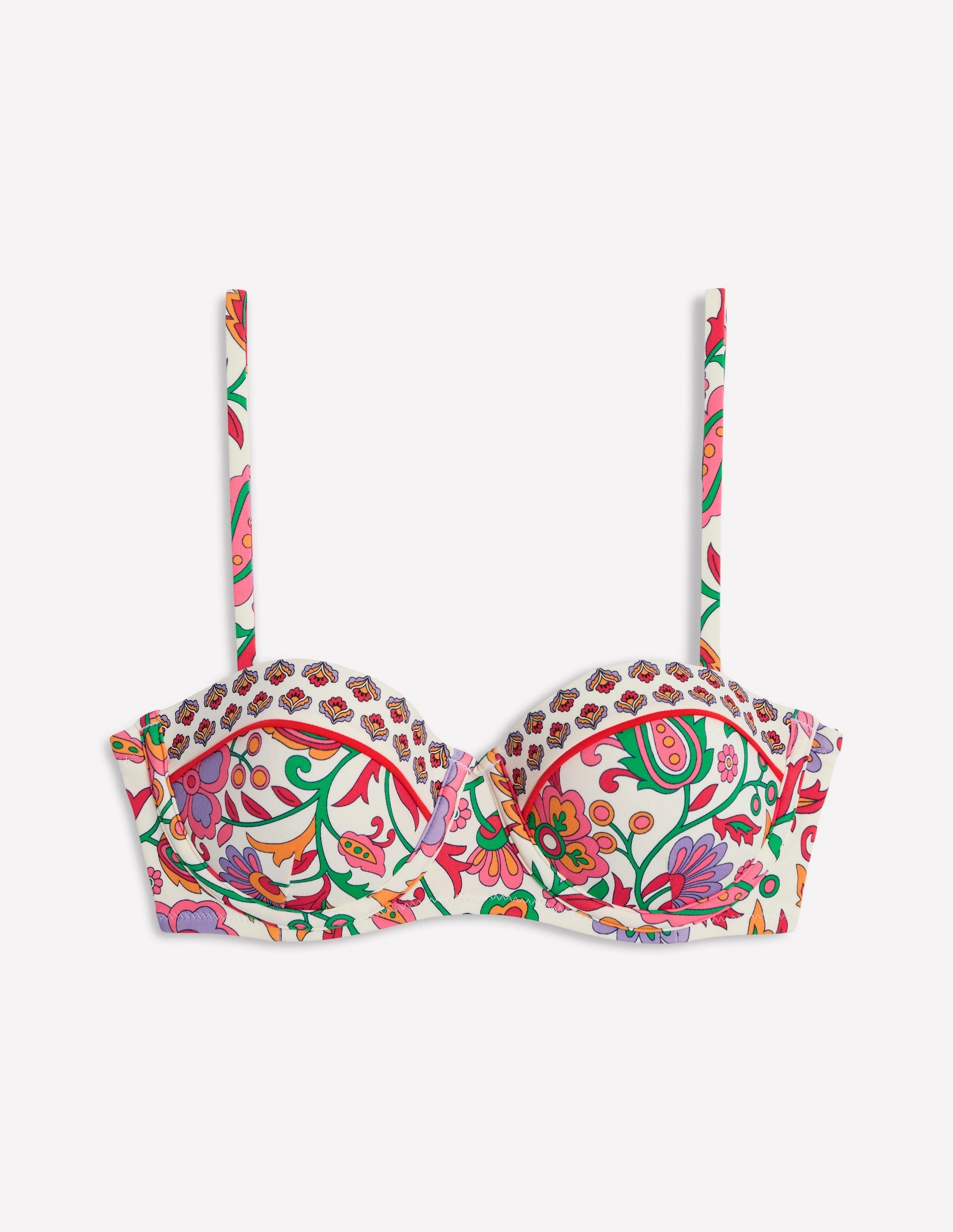 animal-print Rhodes Cup-Size Bikini Top-Multi, Oriental Paradise