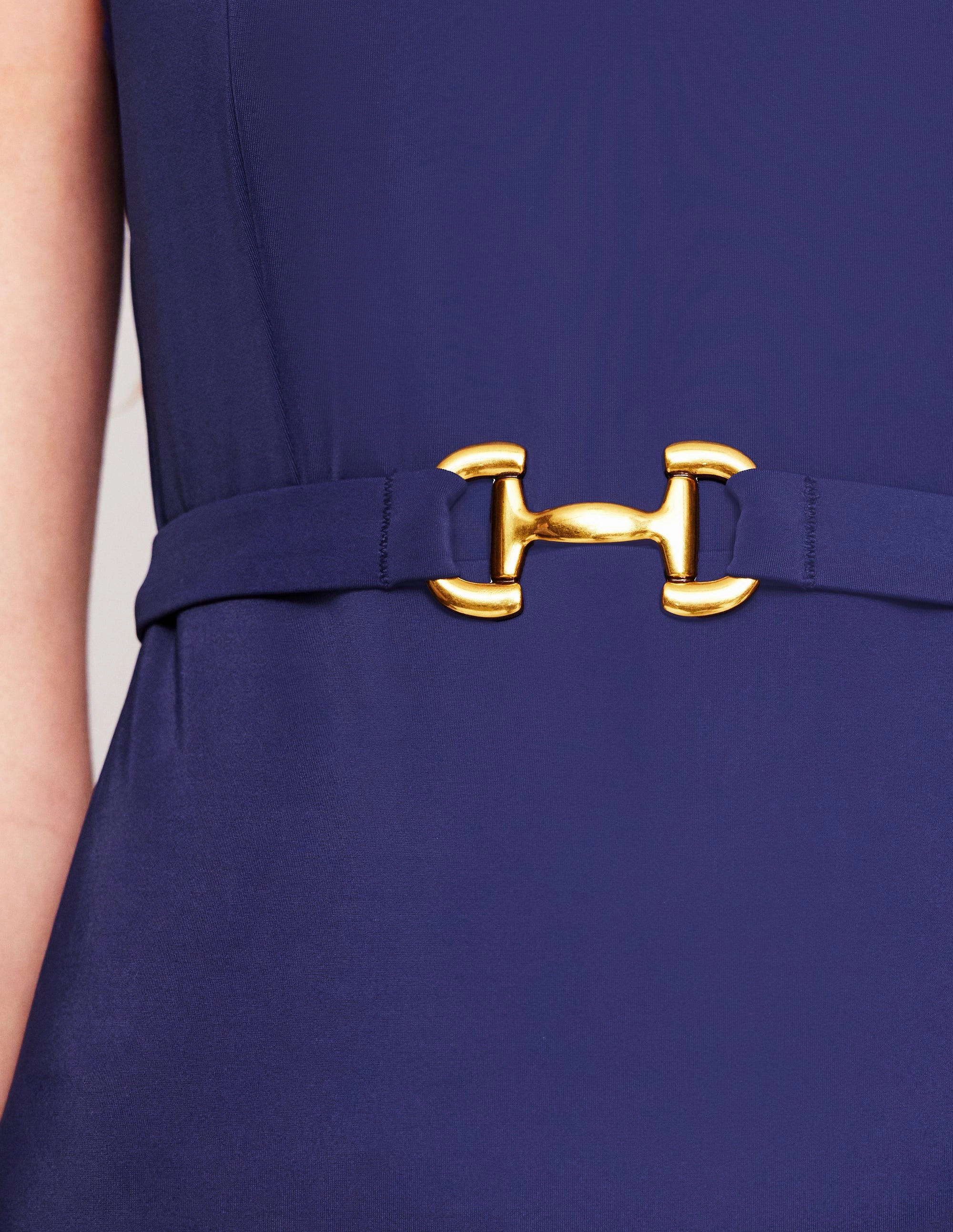 Lefkada Square Neck Swimsuit-French Navy Snaffle Day To Night Elastic Free Edges