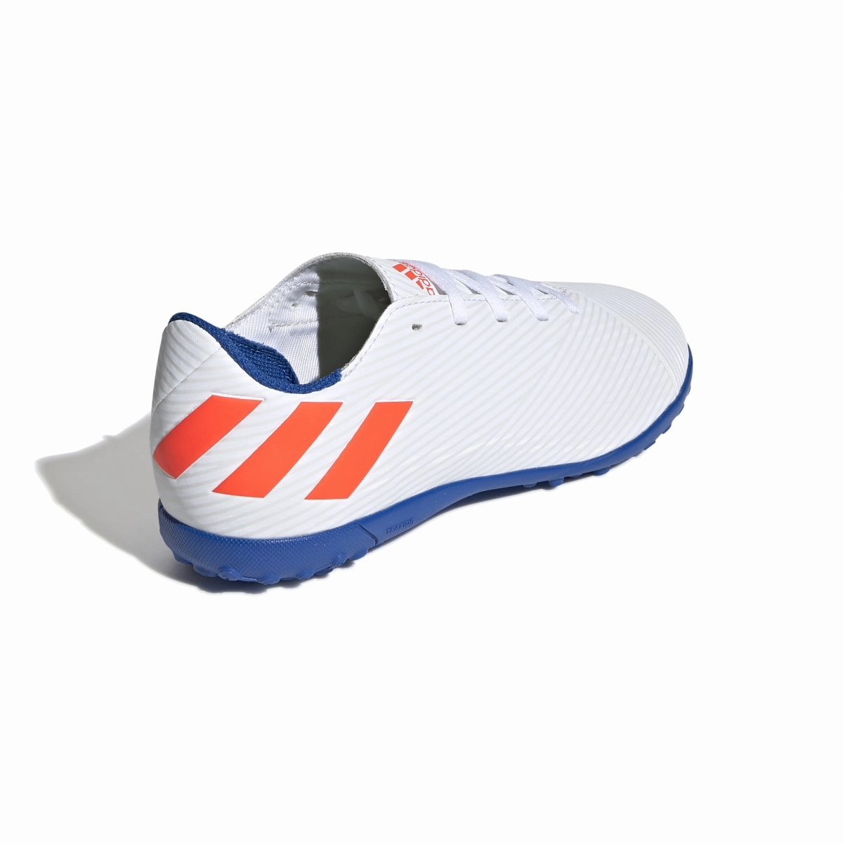 ADIDAS F99929 NEMEZIZ MESSI 19.4 TF KID'S (Medium) White/Red/Blue Synthetic Soccer Shoes