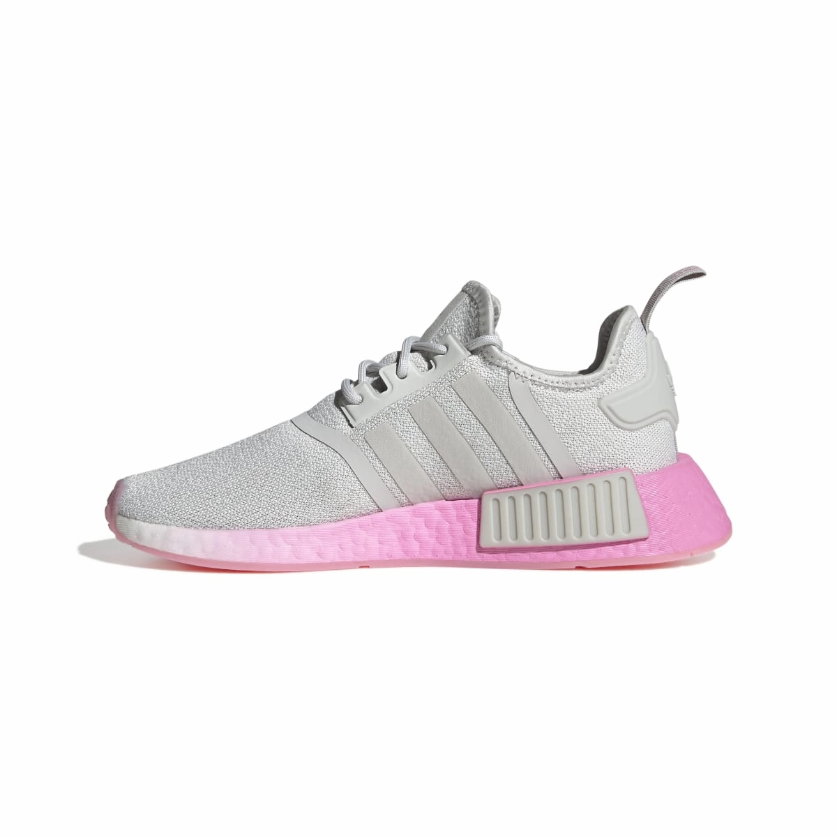 ADIDAS GW9462 NMD_R1 WMN'S (Medium) Grey/Pink/White Stretch Fabric Running Shoes