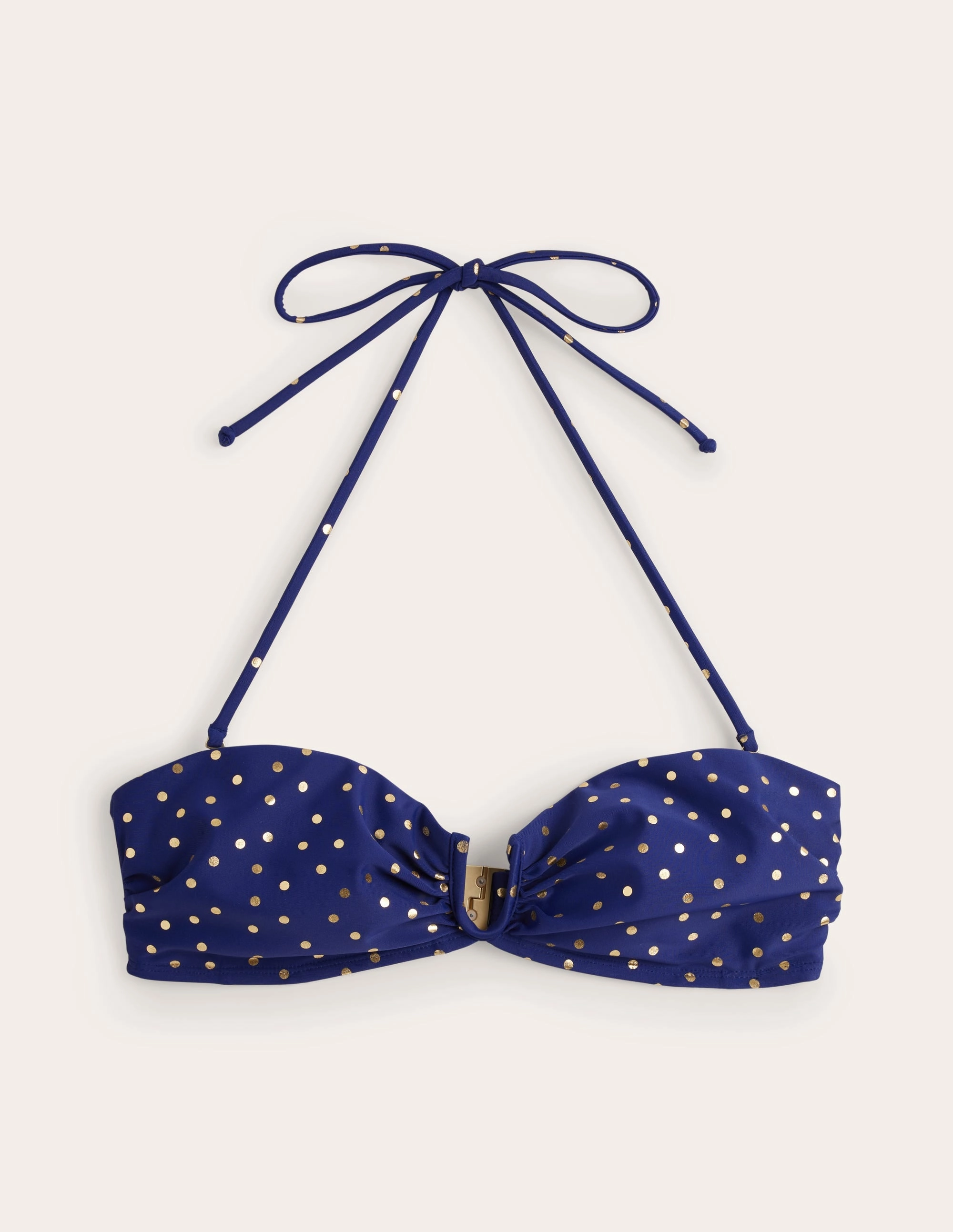 U Bar Bikini Top-Navy Foil Spot Dynamic Prints