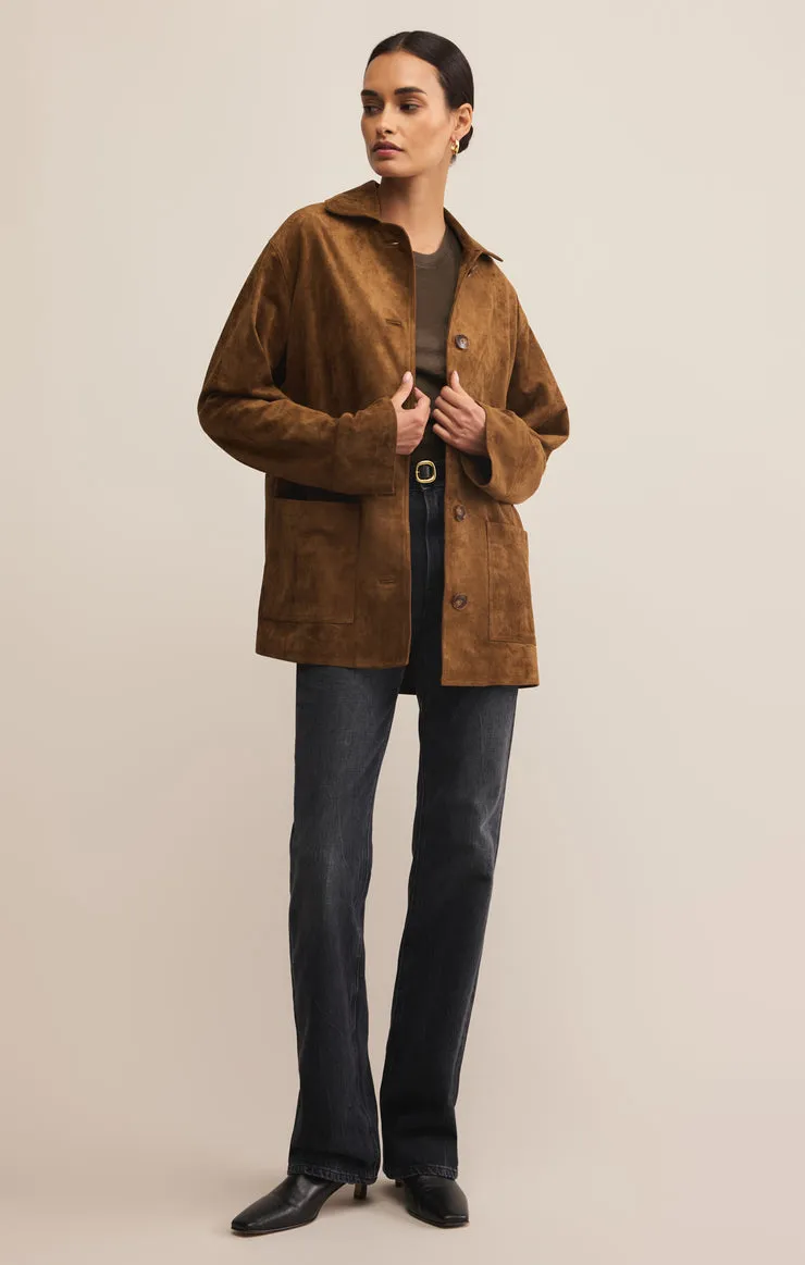Decker Suede Chore Jacket in Coconut Timeless Cut