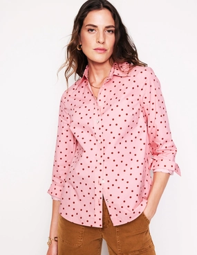 Thermal Regulation Technology Sienna Cotton Shirt-Almond Pink, Sparse Spot