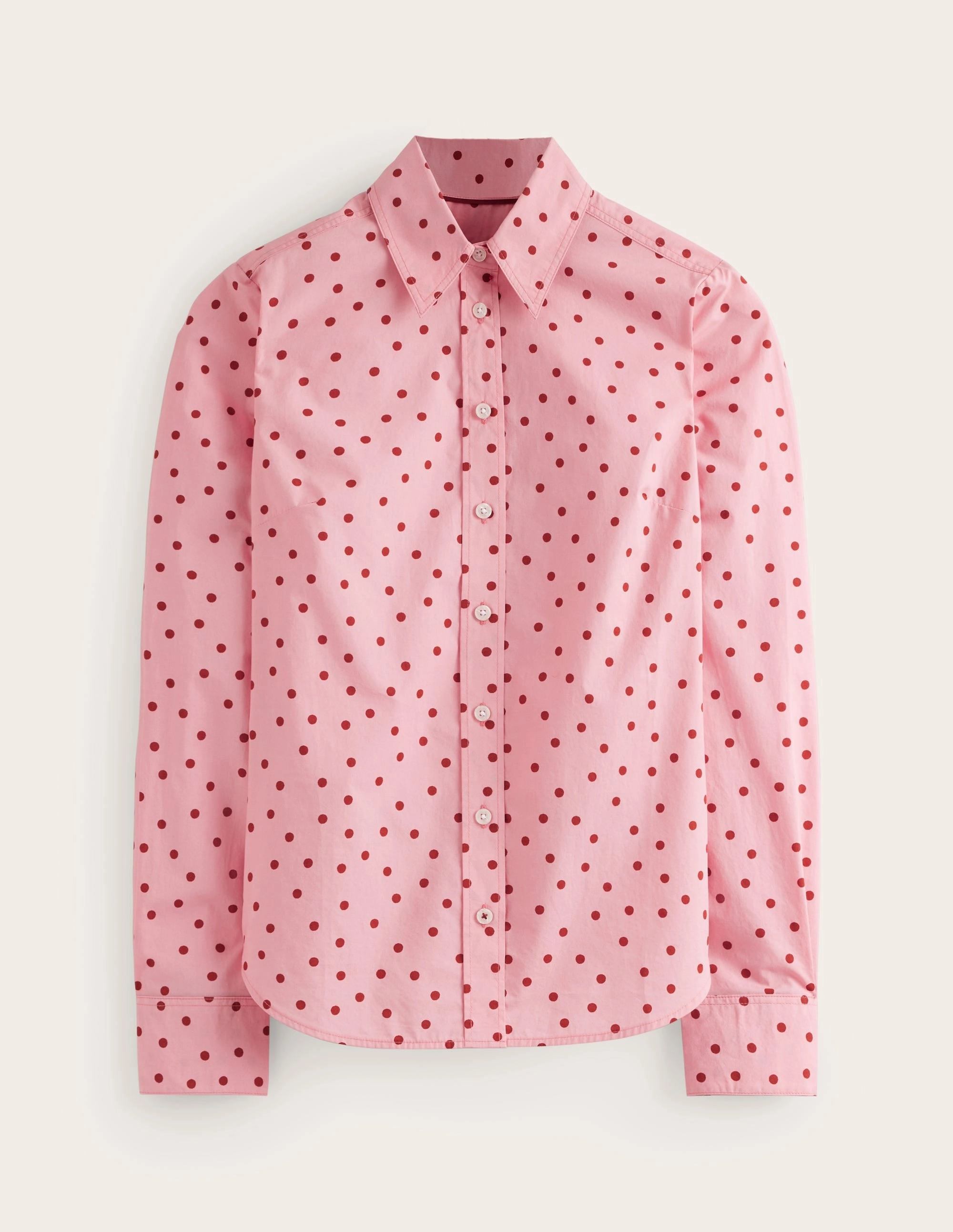 Sienna Cotton Shirt-Almond Pink, Sparse Spot Water Repellent Finish HighDurabilityWeave