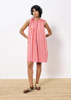 AELIA PINK STRIPED MINI DRESS Lounge Vibes Subtle Finish
