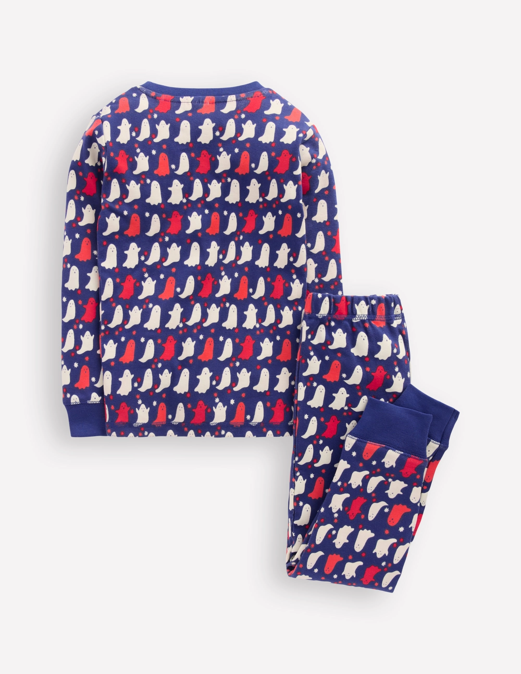 Oversized Silhouette Everyday Fashion Snug Glow-In-The-Dark Pyjamas-Twilight Blue Spooky Ghosts