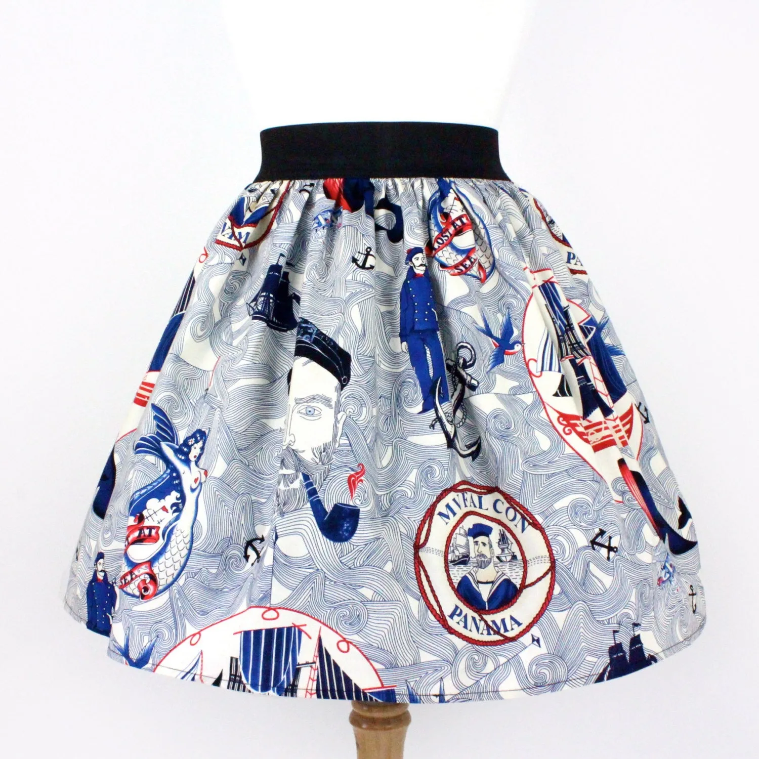 Sailor Jerry Rockabilly Nautical Pleated Skirt  #PS-J111 Odor Resistant Treatment