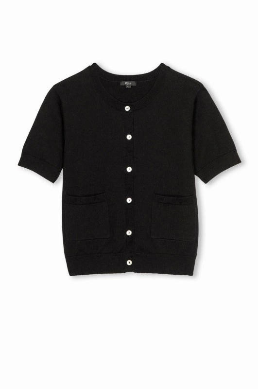 Aisley Sweater in Black Casual Tee Adjustable Cuffs