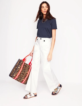 Ali Ricrac T-shirt-Navy Fitted Tank