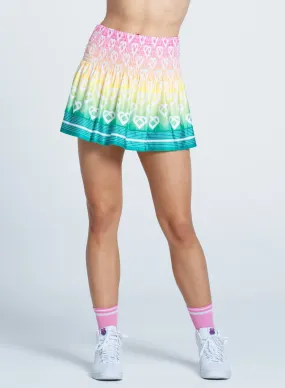 Chafe-Free Fit Seamless Waistband All Love Smocked Skirt-14"