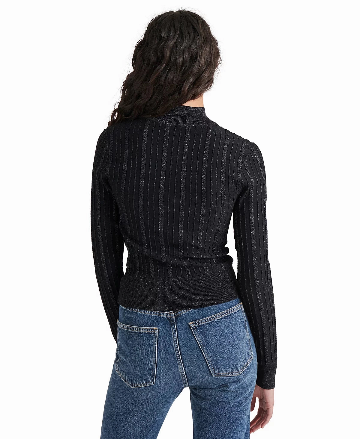 Pamela Sweater in Black Taped Neckline