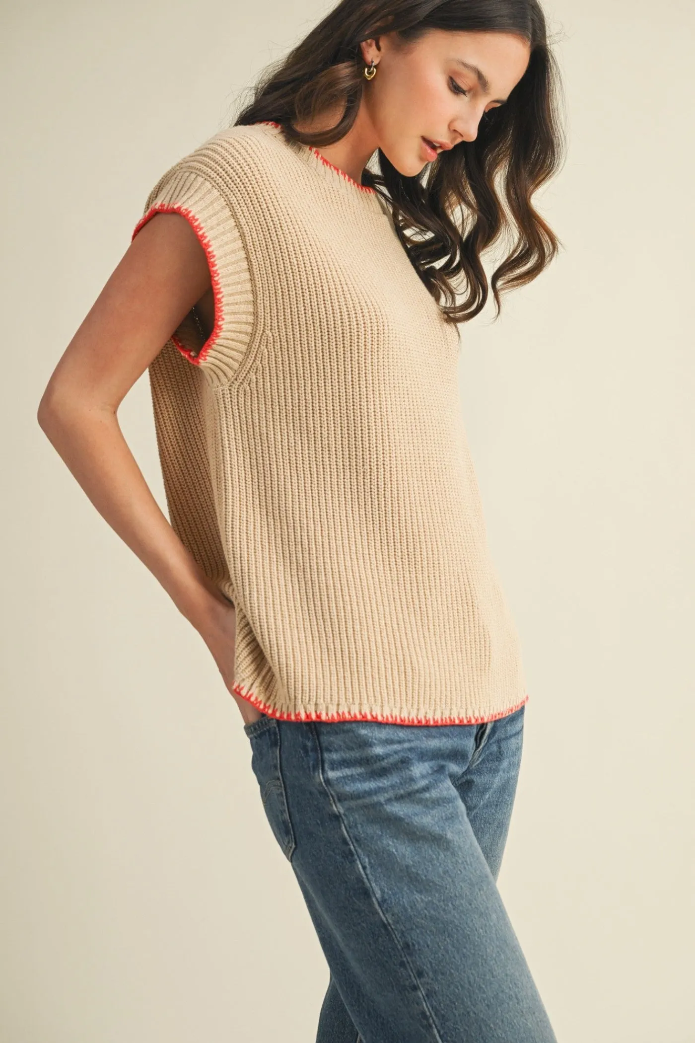 Regular Fit AMY KNIT SWEATER VEST