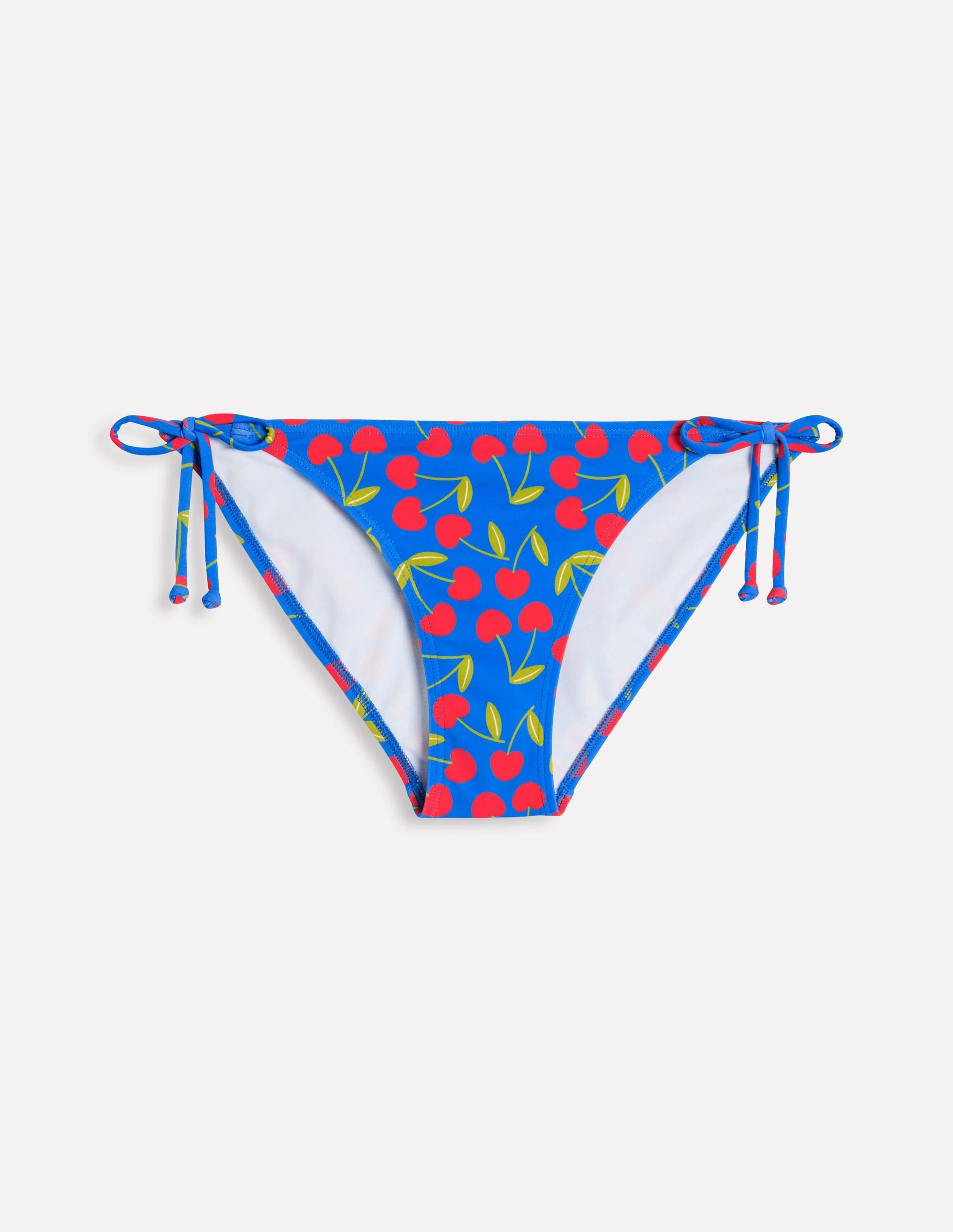 Symi String Bikini Bottoms-Gallery Blue, Cherry Scatter Coastal Getaway