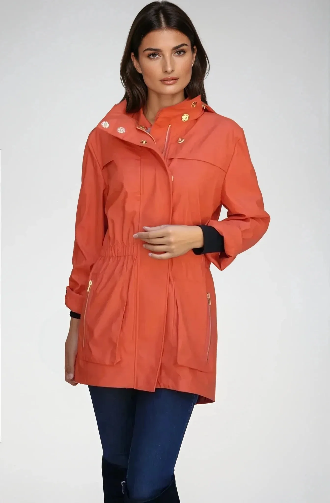 Anna Jacket Hermes Orange DoubleReinforced Zipper