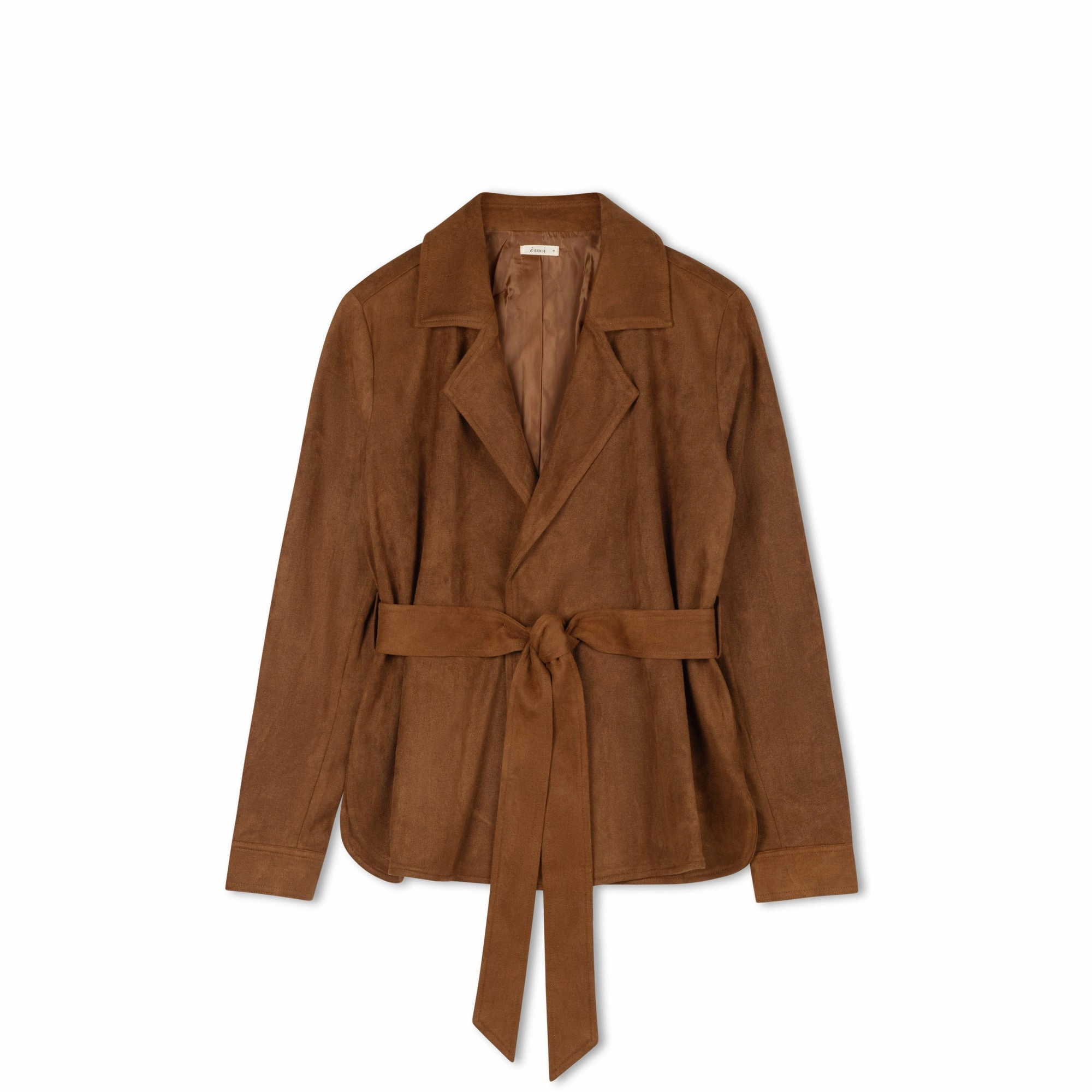 Suede Jacket | Camel Relaxed Silhouette