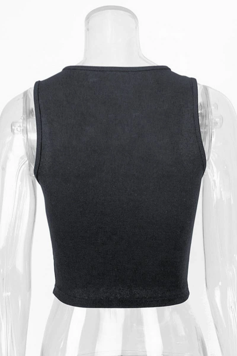 Fashionable Shirt CHEST HOLLOW OUT SEXY SLIM SHORT TANKTOP_CWTTK0308