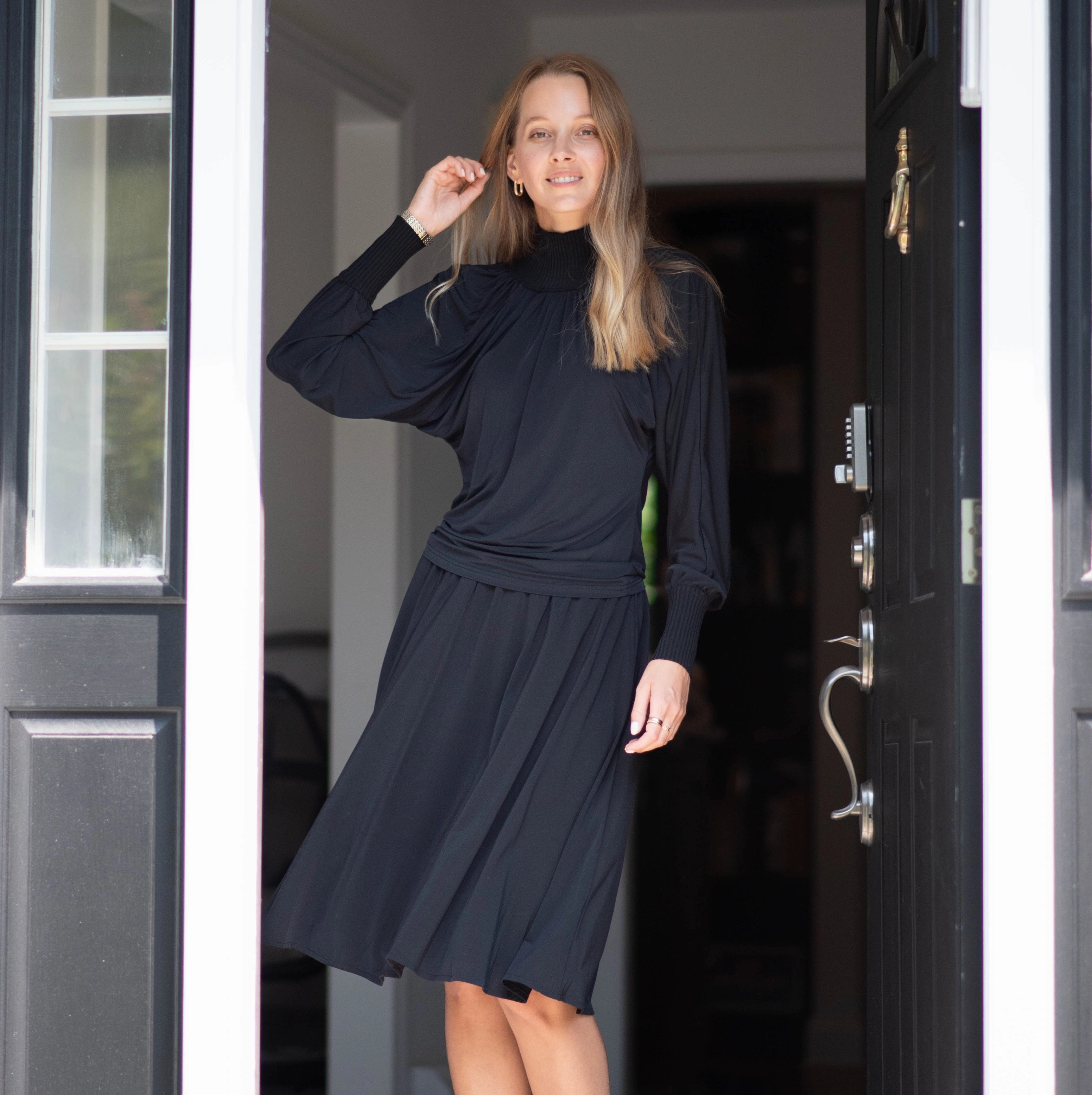 Clement Turtleneck | Black Cozy Sweater Bamboo Derived Material