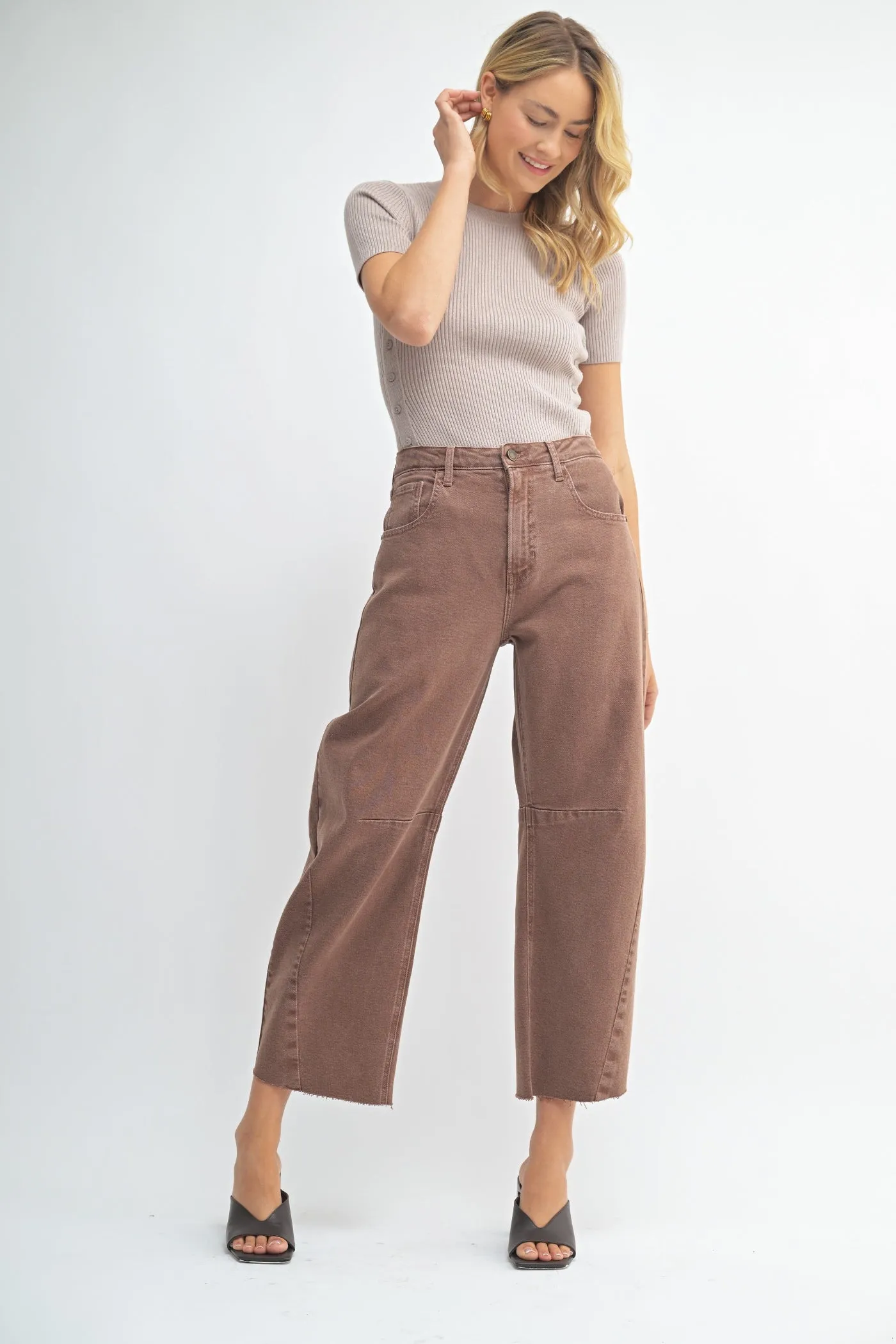 ARIANA ESPRESSO BARREL JEANS All Body Fit