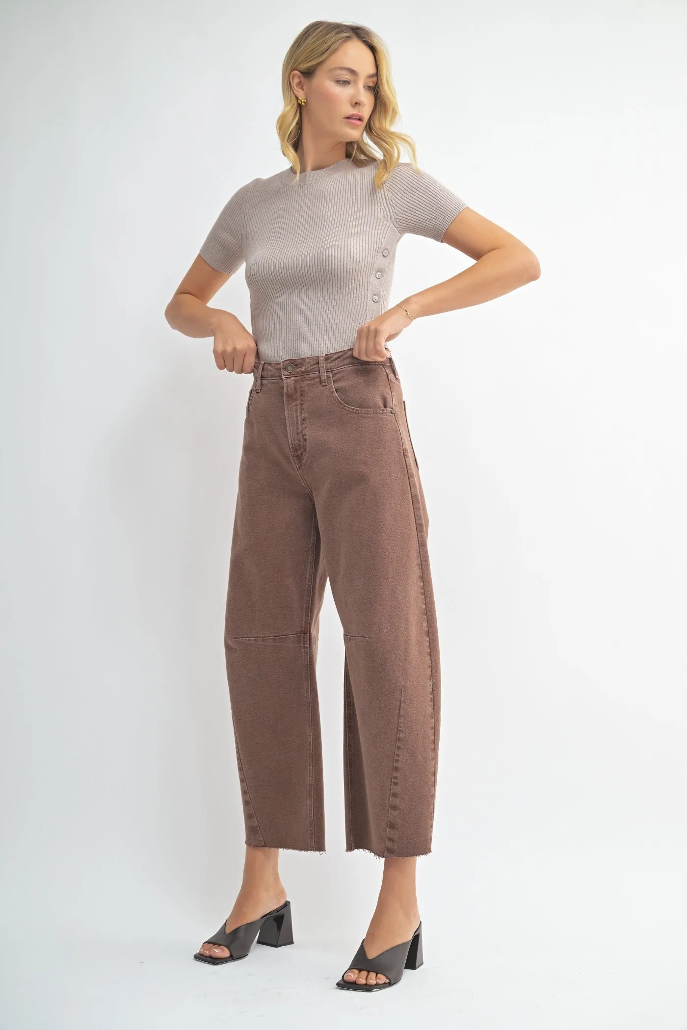 City Walk Casual Friday ARIANA ESPRESSO BARREL JEANS