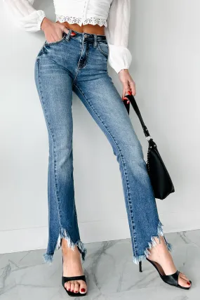 Sustainable Denim Production Ayami Kancan Distressed Hem Bootcut Jeans (Medium)