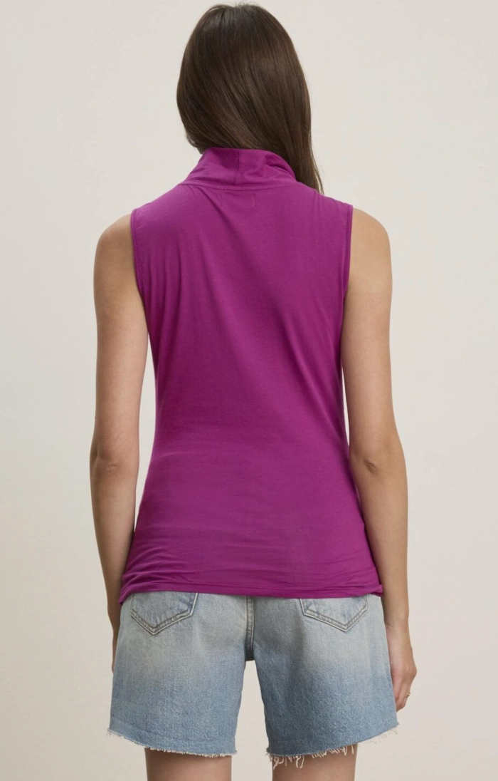 Azura Wrap Tank Top in Grapes Friction Resistant Shoulder Built In Odor Control