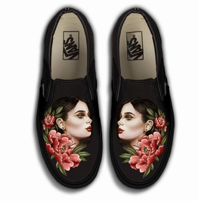 Baggins Original Classic Slip-On Tattoo Zoo Luna Milly Portrait