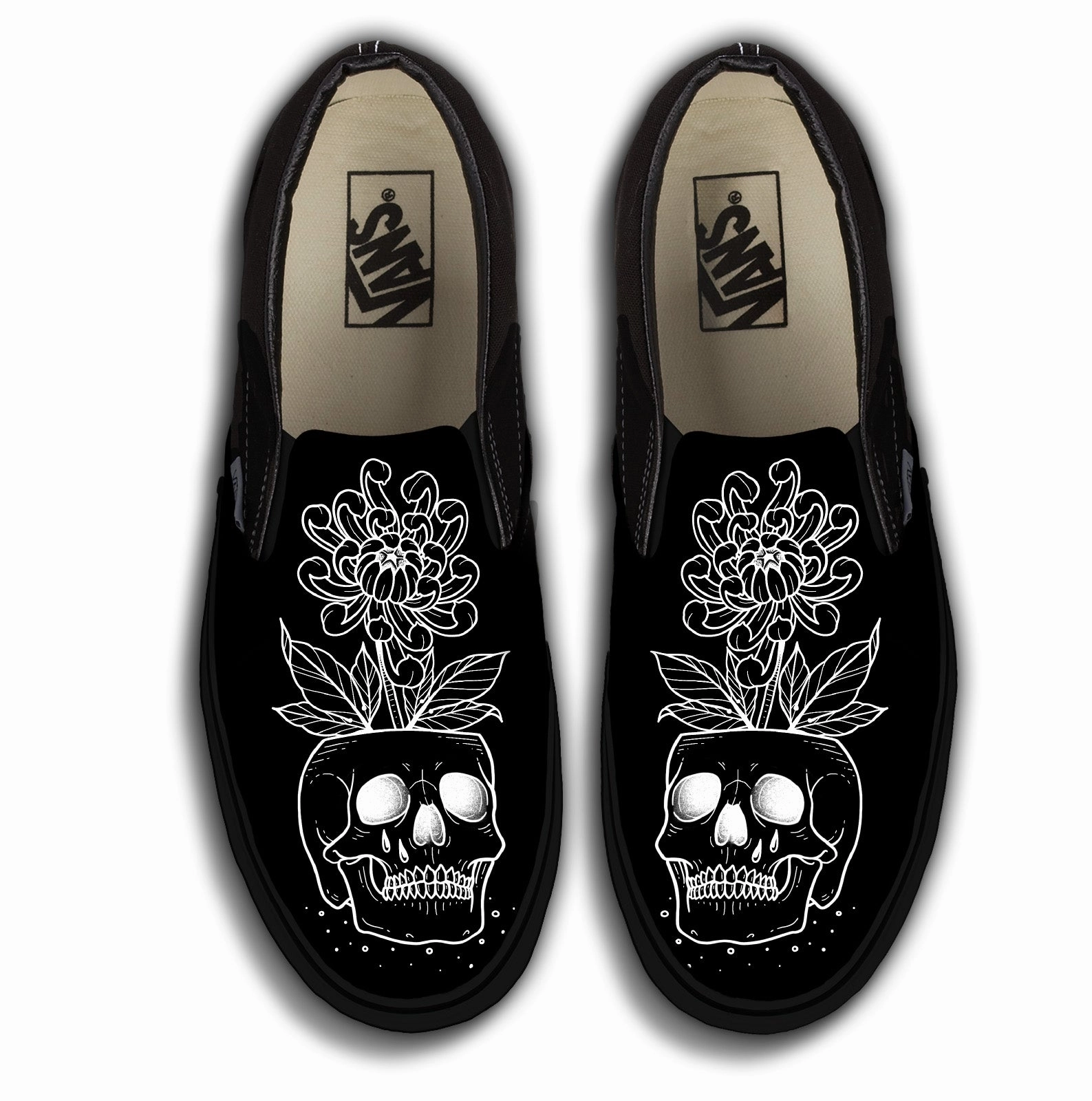 Baggins Original Classic Slip-On Tattoo Zoo Nicole Nowicki Skull