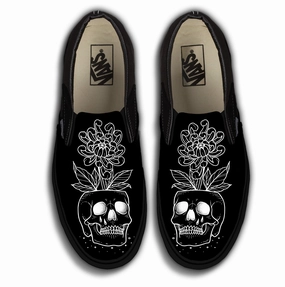 Baggins Original Classic Slip-On Tattoo Zoo Nicole Nowicki Skull