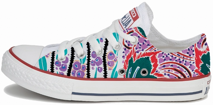 Baggins Original Hi Top Abstract Floral Berry