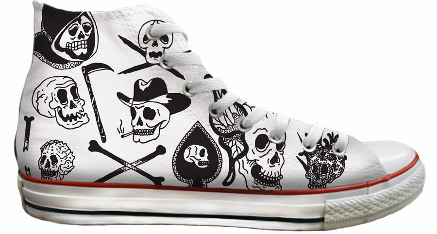 Baggins Original Hi Top Chris Savage Skull