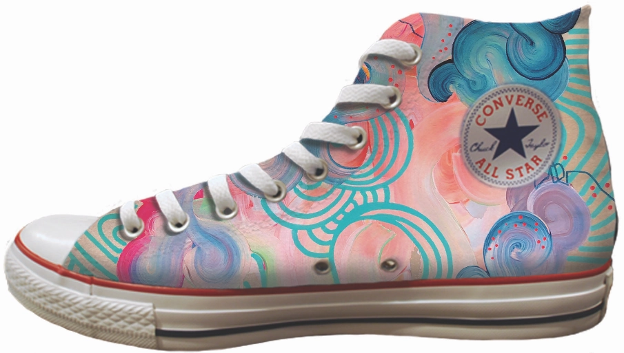 Baggins Original Hi Top Julie Amlin Candy Floss