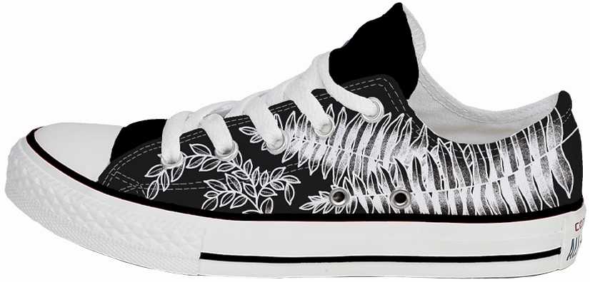 Baggins Original Low Top Tattoo Zoo Geri Kramer Ferns n' Shrooms