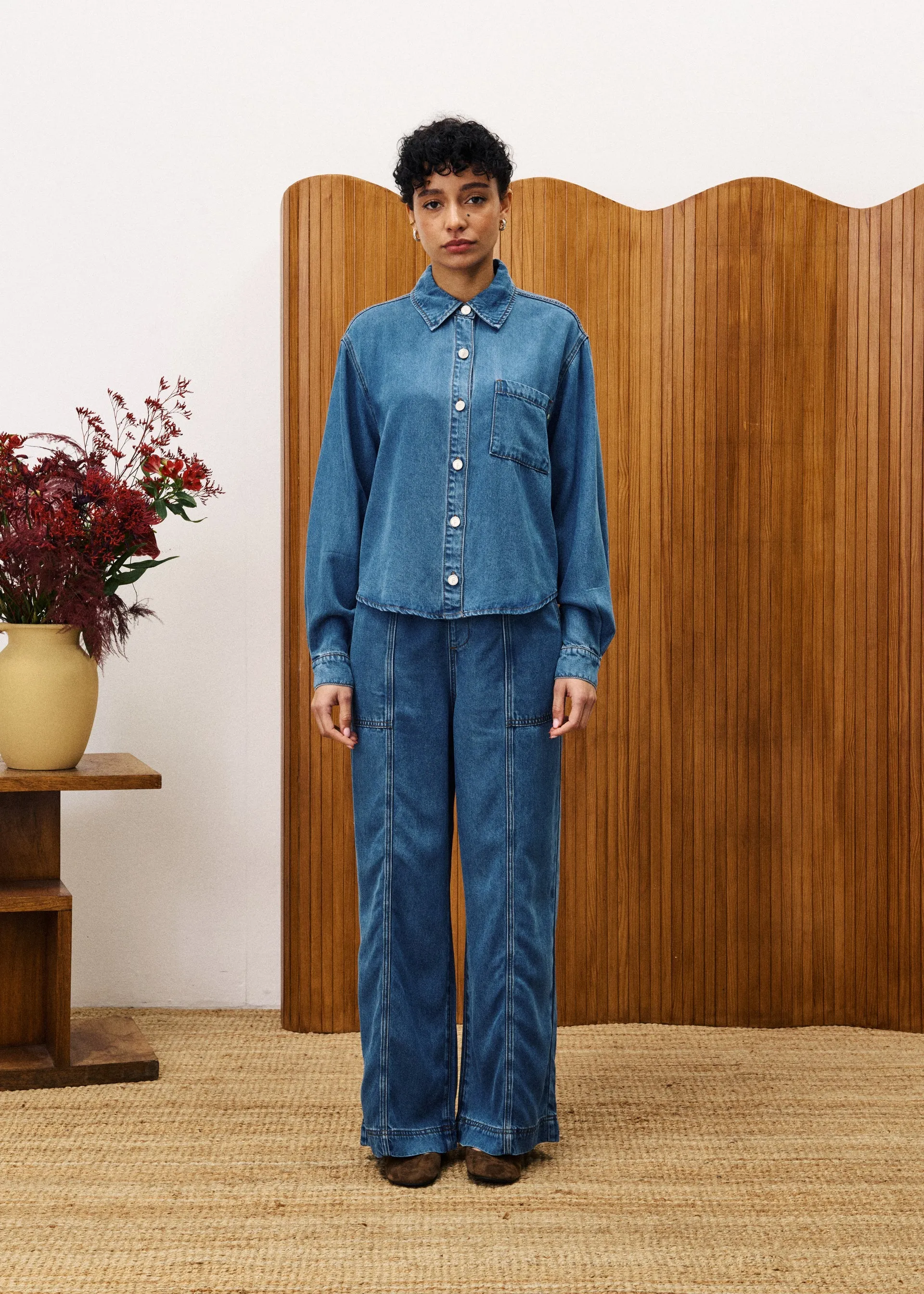 comfortable option BALSAMINE BLUE DENIM PANTS