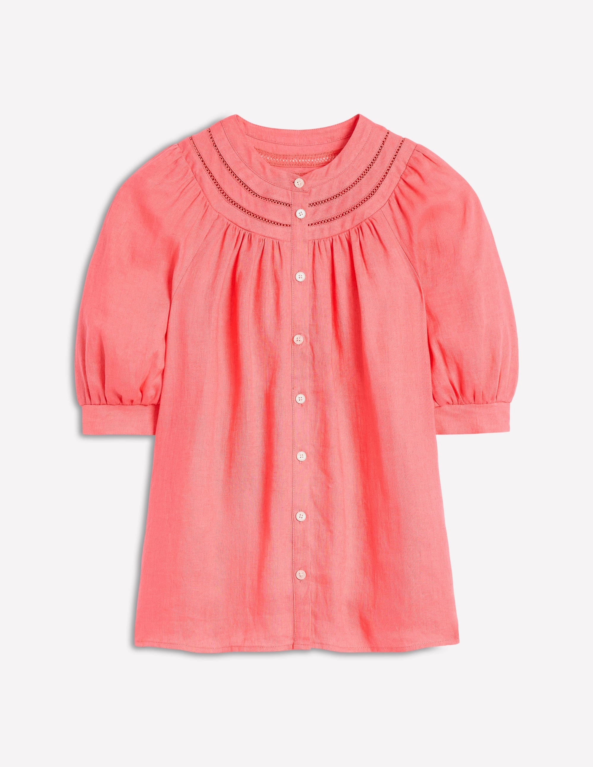 Bea Linen Top-Azealia Pink AbrasionResistant Quick Release Fastener