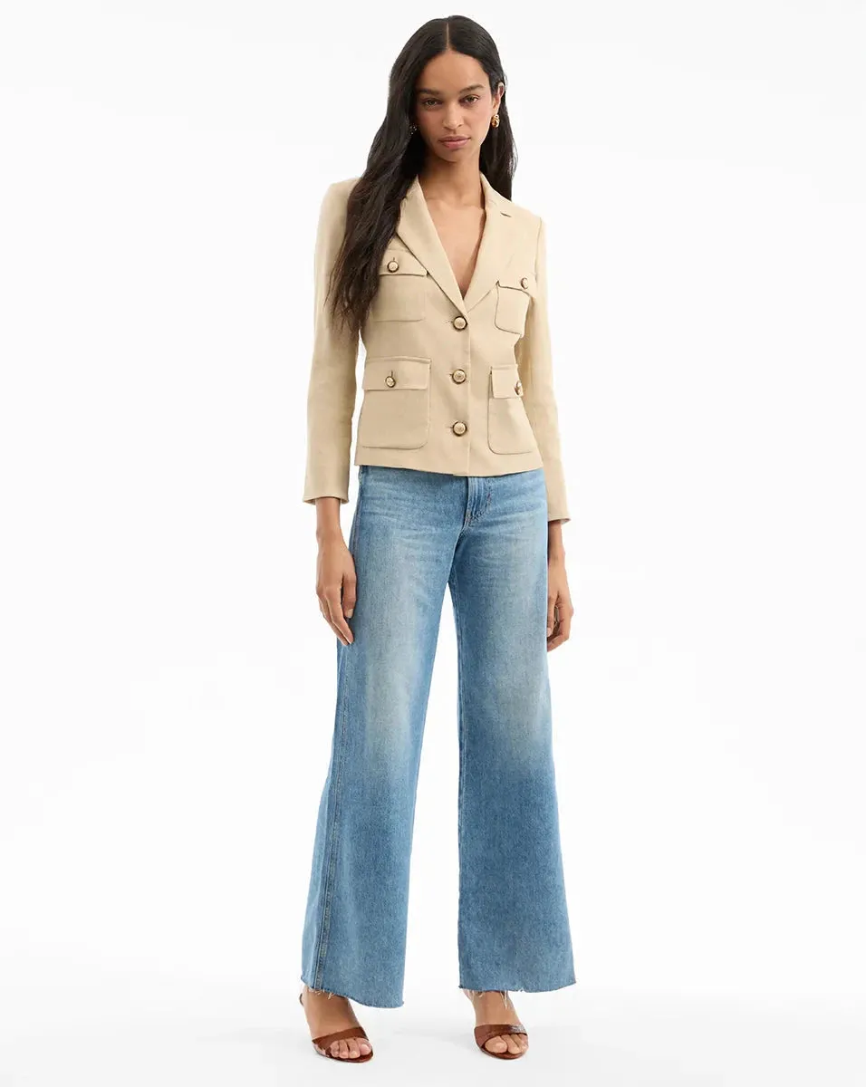 Schuyler Flap Pocket Jacket Stone Khaki Score