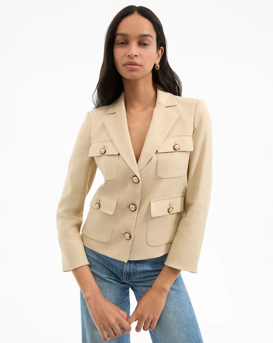 Schuyler Flap Pocket Jacket Stone Khaki Adapt suitable for night wear