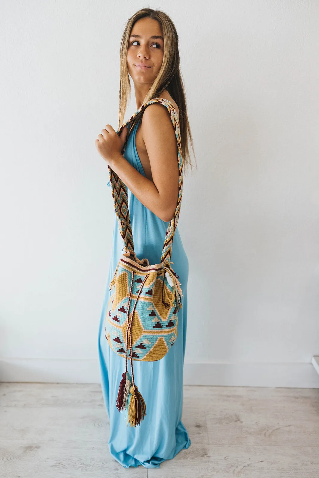 Lightweight Piece velvet feel River Maxi Dress