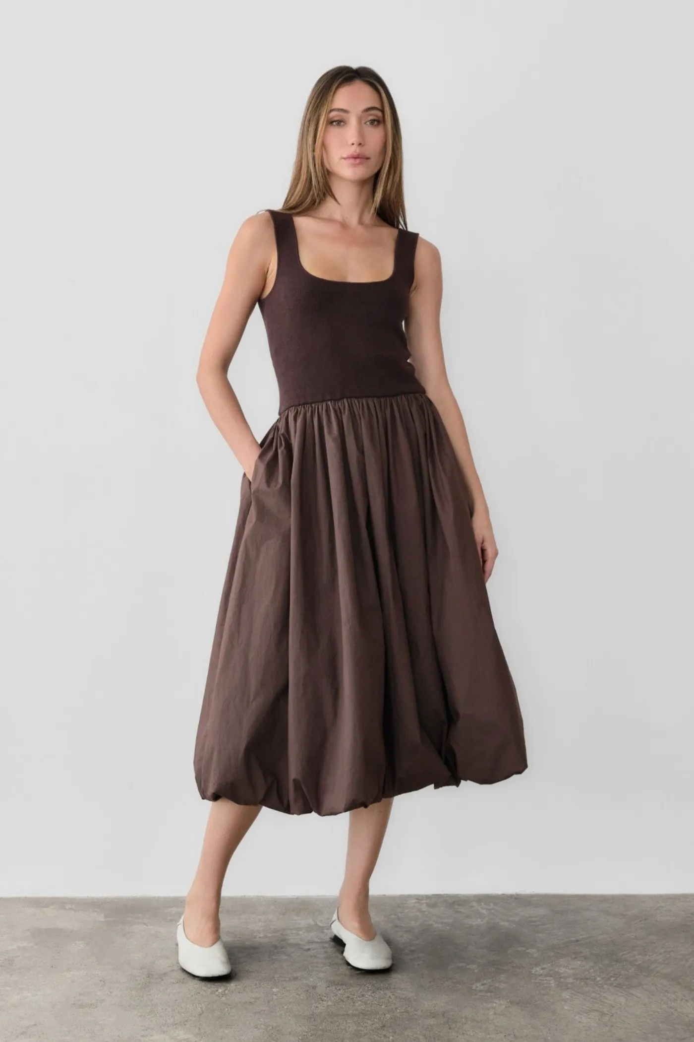 Classic-style BELLA MIDI DRESS