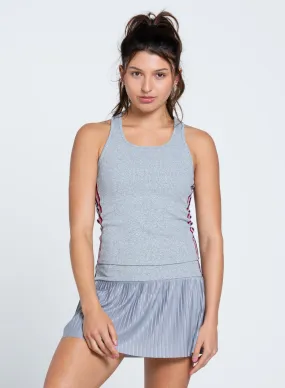 Berry Stripe Rib Tank HeatSealed Seams
