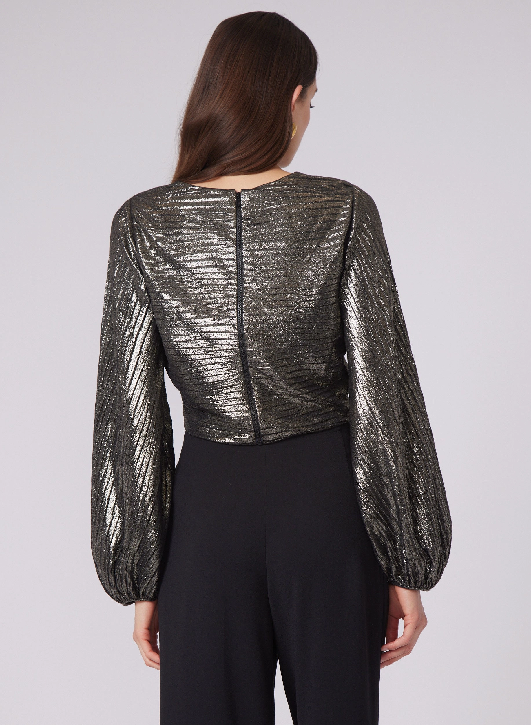 Pace Blouse in Metallic Space Print Layered Ventilation Zones CarbonNeutral Production
