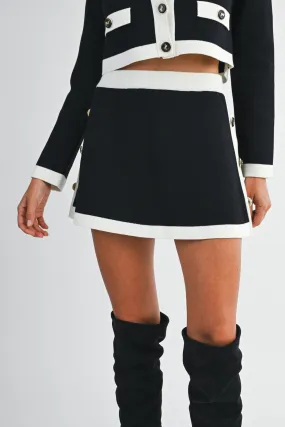 Roll Up Hem BLAIR KNIT MINI SKIRT