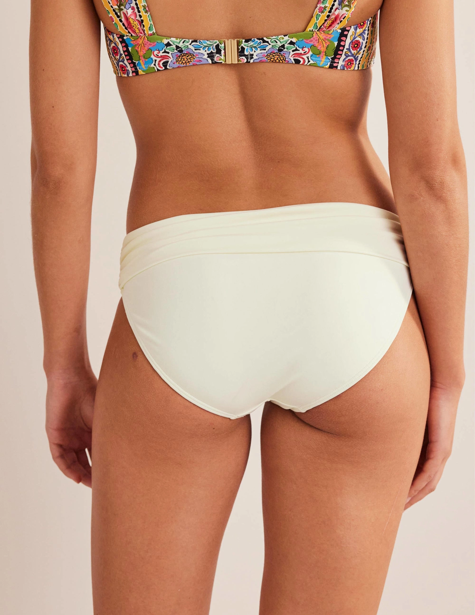Classic Fold Bikini Bottoms-Ivory Seaside Swim Beach Fun