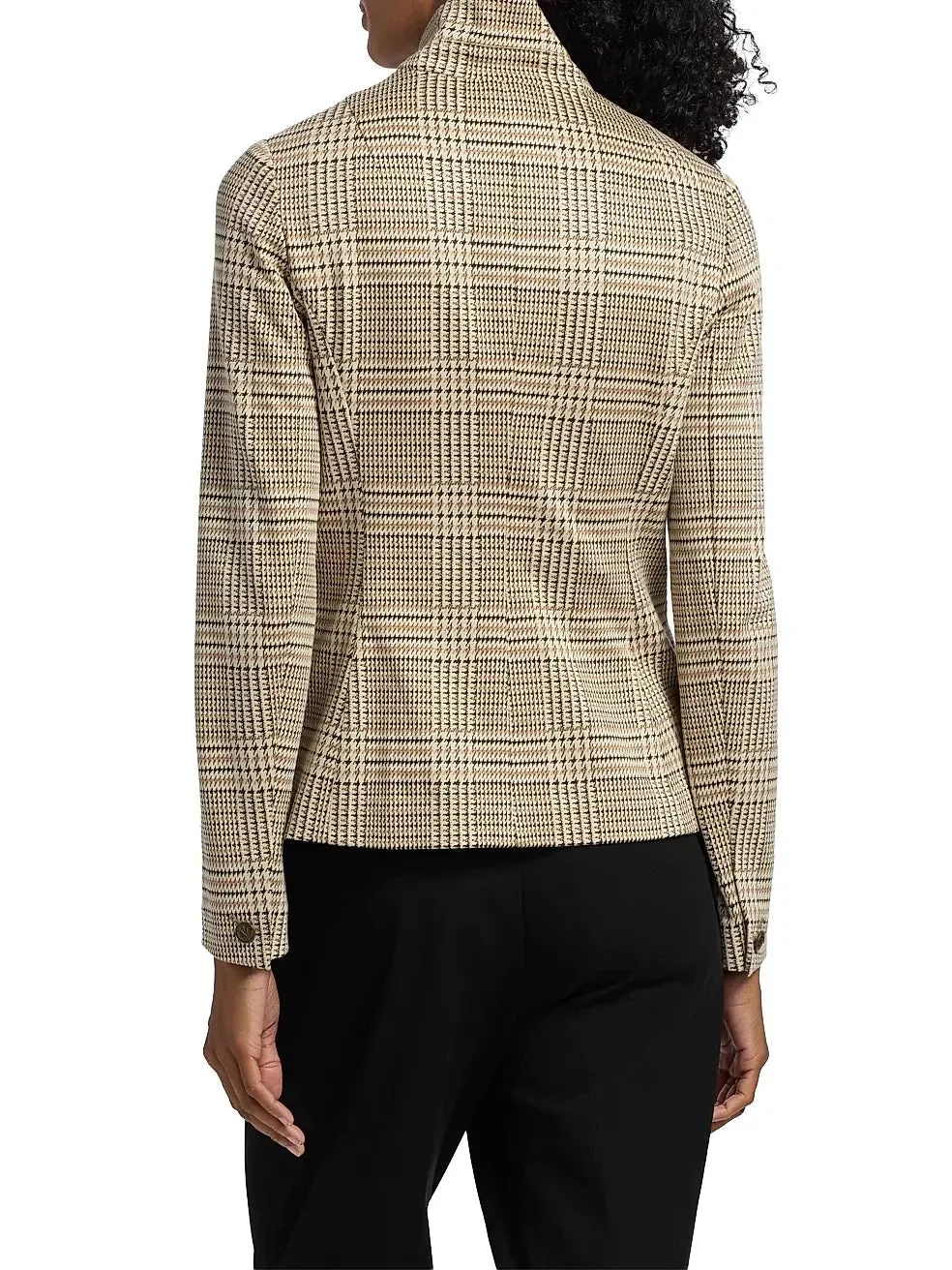 Functional Detail beach bonfire Slade Ponte Single-Breasted Blazer Tan Multi