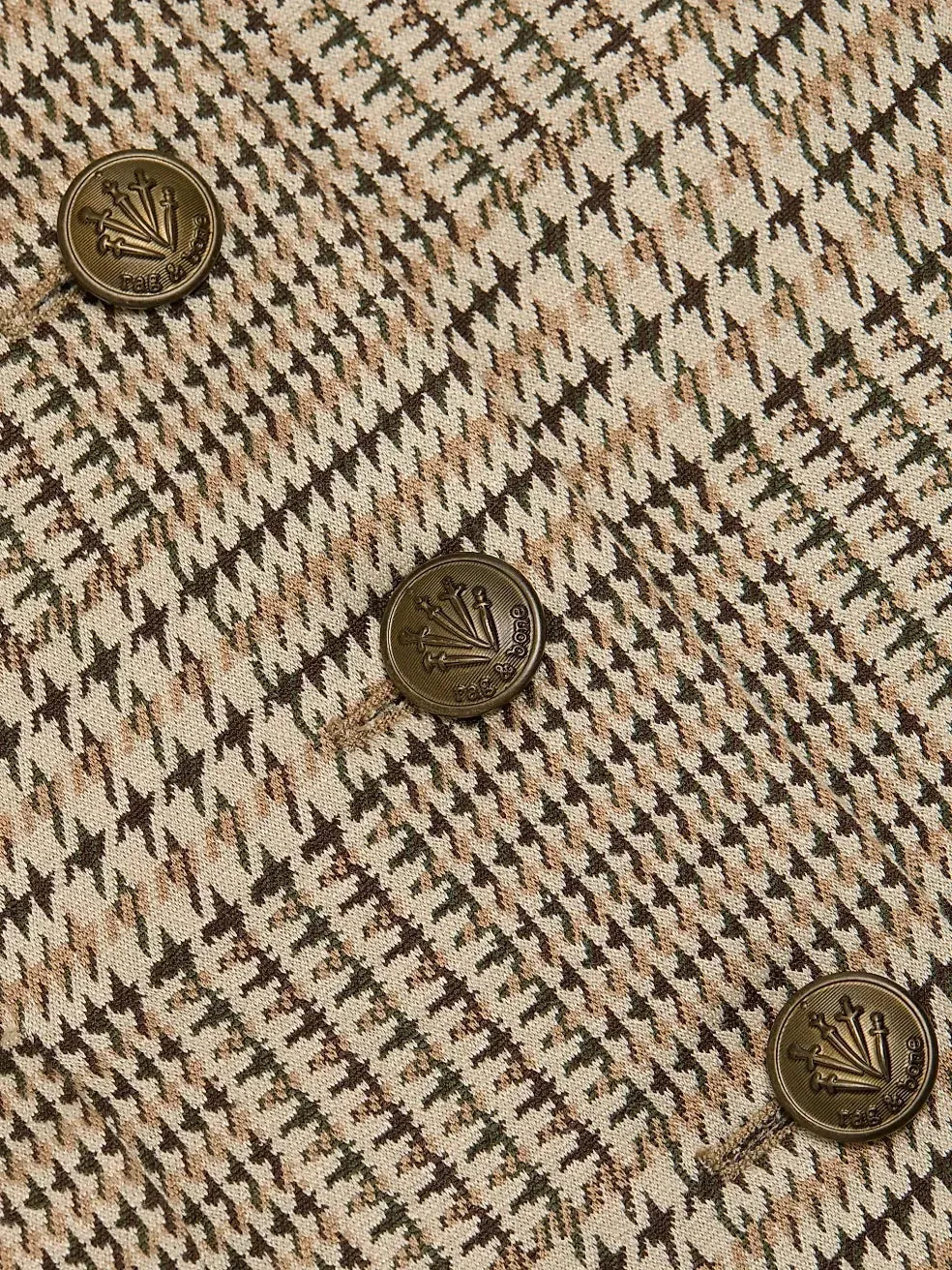 Slade Ponte Single-Breasted Blazer Tan Multi Noise Reducing Zippers