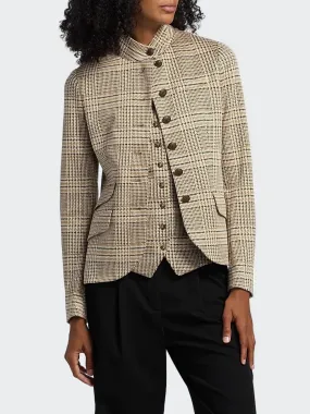 Slade Ponte Single-Breasted Blazer Tan Multi Functional Layer suitable for advertising campaigns