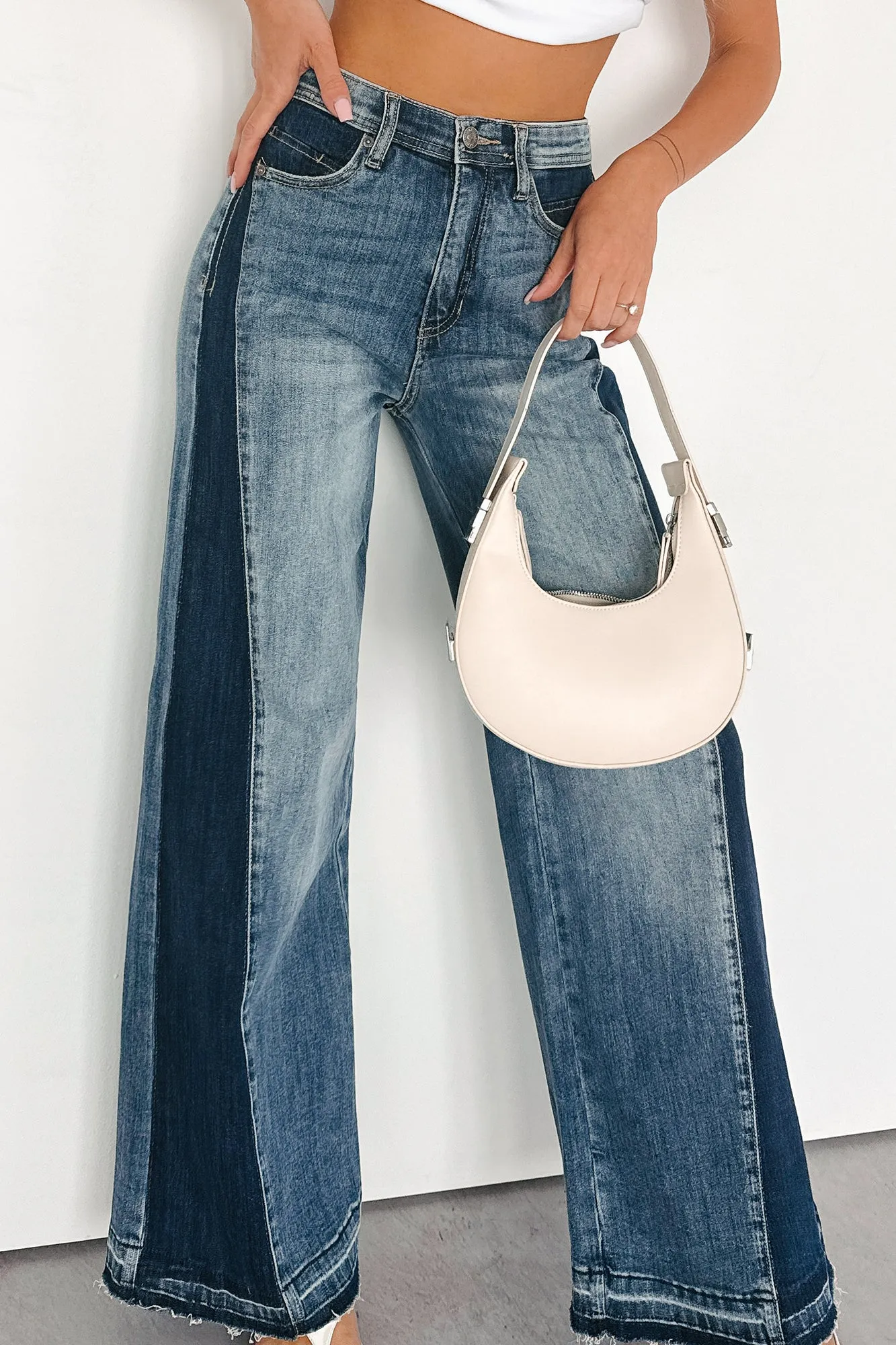 Balanced Wardrobe Rina Tummy Control Side Contrast Saige Denim Jeans (Medium)