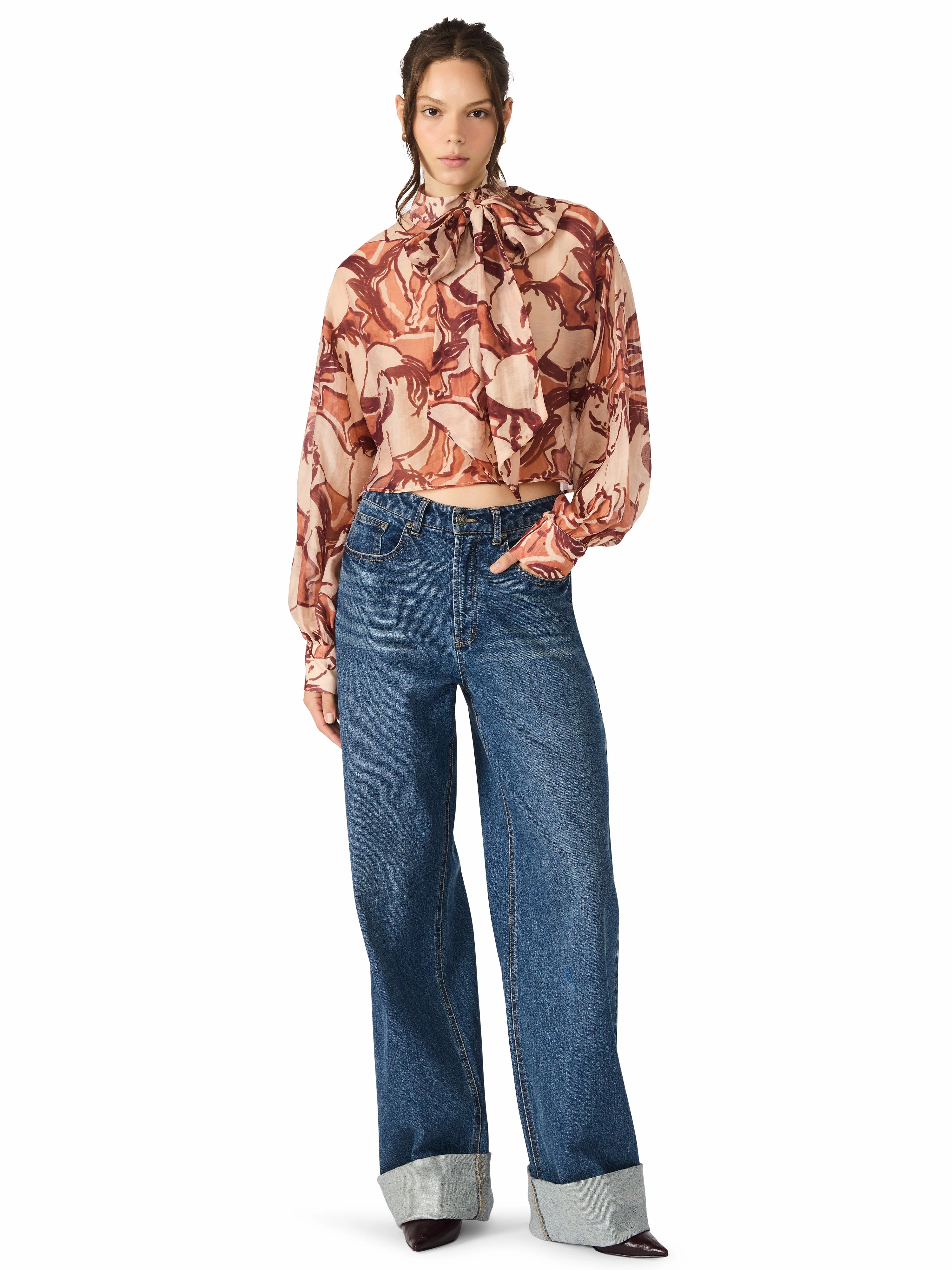 Sutton Top in Sorrel Horse Reversible Layering Tech Stylish Dress