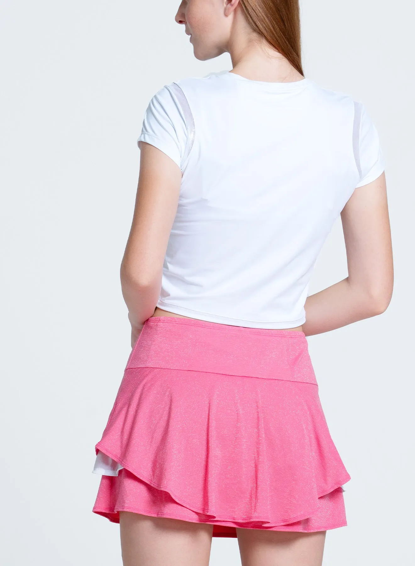 Textured Weave Loose Tee Slim Tee