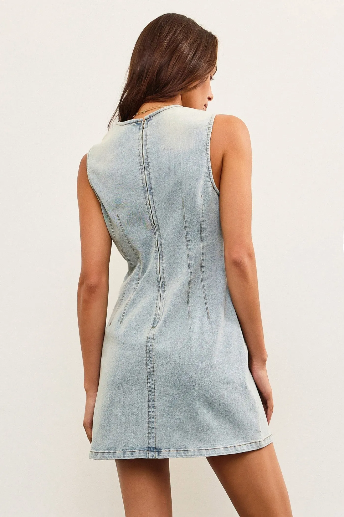 Classic Design Glamorous look BROOKE DENIM MINI DRESS
