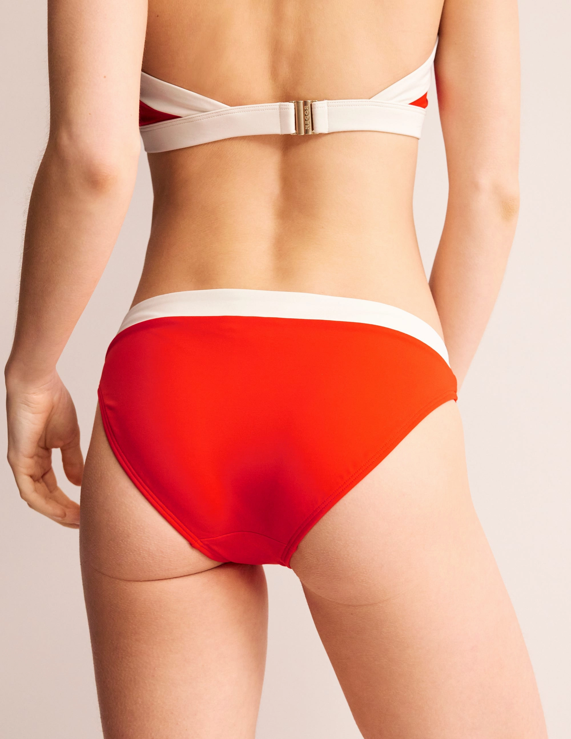 Ithaca Panel Bikini Bottoms-Orange Colourblock Saltwater Tested
